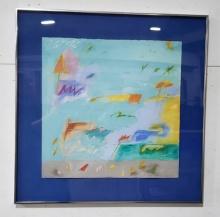 1986 Jill Terranova 1986 Framed Pastel Abstract
