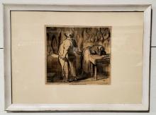 Honore Victorin Daumier ÒThe Despair of the ButcherÓ Lithograph Print