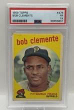 Graded PSA 1959 Bob Roberto Clemente Topps Baseball Card FR 1.5