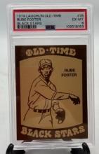 Graded 1974 Laughlin Old Time Black Stars #35 Rube Foster EX-MT 6 Set Break