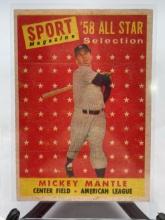 1958 Mickey Mantle Topps All Star Baseball Card