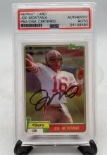 PSA Authentic Joe Montana Autograph Signature Topps Baseball Card