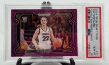 Graded 2024 Caitlin Clark Prizm Draft Picks Rookie Basketball Card Variation Purple Wave