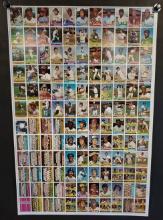 1976 Topps Baseball Trading Cards Uncut Sheet Featuring 132 Cards Rookies, Team Cards, Checklist