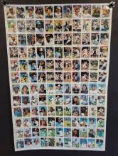1978 Topps Baseball Trading Cards Uncut Sheet Featuring 132 Cards All Star Rookies