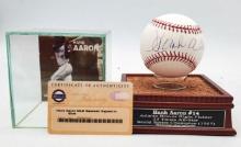 Steiner Hank Aaron Autographed MLB Baseball