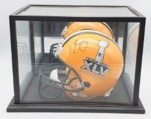 Mounted Memories Authentic Aaron Rogers Autograph Super Bowl XLV Helmet numbered 214/500