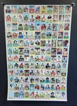 1974 Topps Football Trading Cards Uncut Sheet Featuring 132 Cards