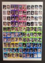 1986 Star Basketball Uncut Sheet 100 Cards