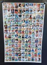 1984 Topps Football Trading Cards Uncut Sheet Featuring 132 Cards