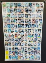 1983 Topps Baseball Trading Cards Uncut Sheet Featuring 132 Cards