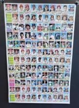 1976 Topps Baseball Trading Cards Uncut Sheet Featuring 132 Cards Traded Cards