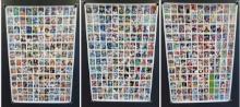 3 Topps 1987 Football Trading Cards Uncut Sheets, Complete Set