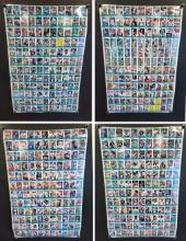 4 Topps 1990 Football Trading Cards Uncut Sheets, 528 Cards, HOFÕs, Rookies