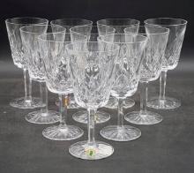 (10) Waterford Crystal Lismore Claret Glasses