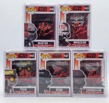 (5) JSA Authenticated Dee Bradley Baker Autographed POP! Star Wars Vinyl Figures