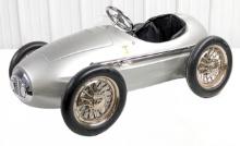 American Retro Ferrari Racer Pedal Car - Silver