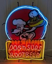 Custom "Dog N Suds" Three-Color Neon Sign