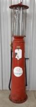 Unrestored Clear Vision Mobilgas Visible Gas Pump w/ Glass Cylinder