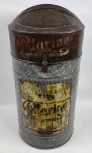 Early Standard Oil Polarine Automobile Oil Lubester Barrel w/ Original Lid