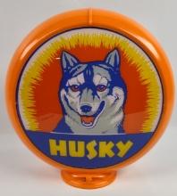 Contemporary Husky Gasoline Gas Pump Globe w/ Glass Lenses