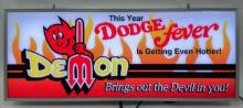 Custom Dodge Demon Lighted Dealer Style Adv Sign