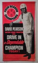 6ft Original 1966 Dodge Charger Dealership Banner w/ David Pearson NASCAR Grand Champion