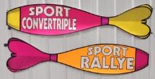 2) 6ft 1970s Dodge Dart Dealership Banners / Sport Convertriple / Sport Rallye