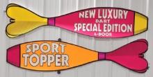 2) 6ft 1970s Dodge Dart Dealership Banners / Sport Topper