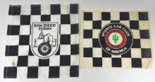 Lot Of 2 Vintage Sports Car Club Of America Checkered Flags