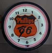 Custom Phillips 66 Neon Clock