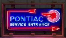 Custom Pontiac Service Entrance Neon Sign