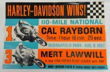 Orig. 1967 Harley-Davidson Dealer Race Poster