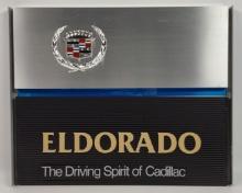 Vintage Cadillac Eldorado Metal Dealership Advertising Sign