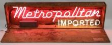 Vintage Nash Metropolitan Dealership Neon Sign In Original Wood Crate