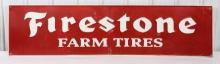 6ft Vintage SST Firestone Farm Tires Embossed Advertising Sign