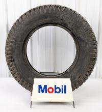 Vintage Mobil Service Station Tire Display Rack Stand w/ NOS Mobil Tire