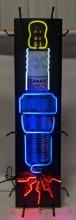 Custom "Spark Plug" Four-Color Neon Sign With Flashing Spark