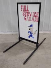 DST Full Service Garage Advertising Curb Sign