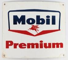 Vintage SSP Mobil Premium Gas Pump Plate Advertising Sign