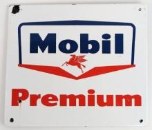 Vintage SSP Mobil Premium Gas Pump Plate Advertising Sign