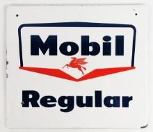Vintage SSP Mobil Regular Gas Pump Plate Advertising Sign