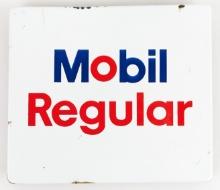Vintage SSP Mobil Regular Gas Pump Plate Advertising Sign