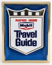 Vintage 1965 Mobil Service Station Travel Guide Countertop Sign