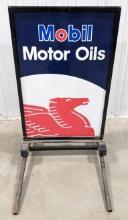 DST Mobil Motor Oils Advertising Curb Sign