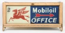 Vintage ROG Mobiloil Service Station Office Window Sign