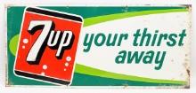 Vintage SST 7up Soda Embossed Advertising Sign