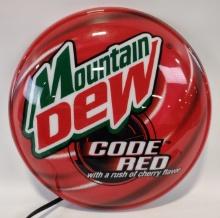 Mountain Dew Code Red Lighted Advertising Sign