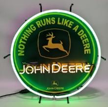Custom "John Deere" Two-Color Neon Sign