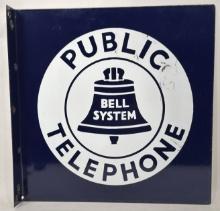 Vintage DSP Bell System Public Telephone Sign